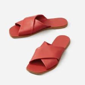 Everlane Day Crossover Slide Sandal Burnt Sienna